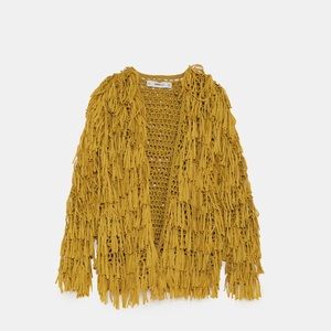 Zara macrame beige jacket